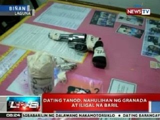 NTVL: Dating tanod, nahulihan ng granada at iligal na baril sa Biñan, Laguna