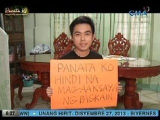 UB: Panata Ko: Isang dating takaw-tingin, 'di na raw mag-aaksaya ng pagkain