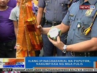 NTG: Ilang ipinagbabawal na paputok, nakumpiska ng mga pulis sa Baclaran