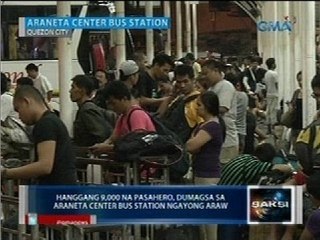 Saksi: Hanggang 9,000 pasahero, dumagsa sa Araneta Center Bus Station ngayong araw