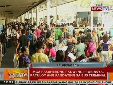 BT: Mga pasaherong pauwi ng probinsya, patuloy ang pagdating sa bus terminal