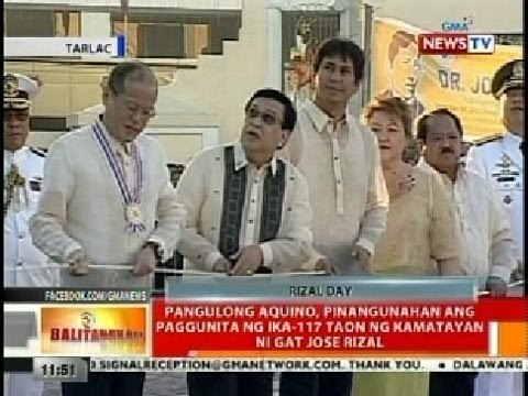 BT: PNoy, pinangunahan ang paggunita ng ika-117 taon ng kamatayan ni Get Jose Rizal