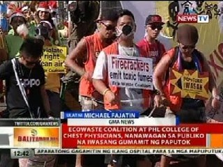 BT: Ecowaste Coalition at PHL College of Chest Physicians, nanawagan na iwasang gumamit ng paputok