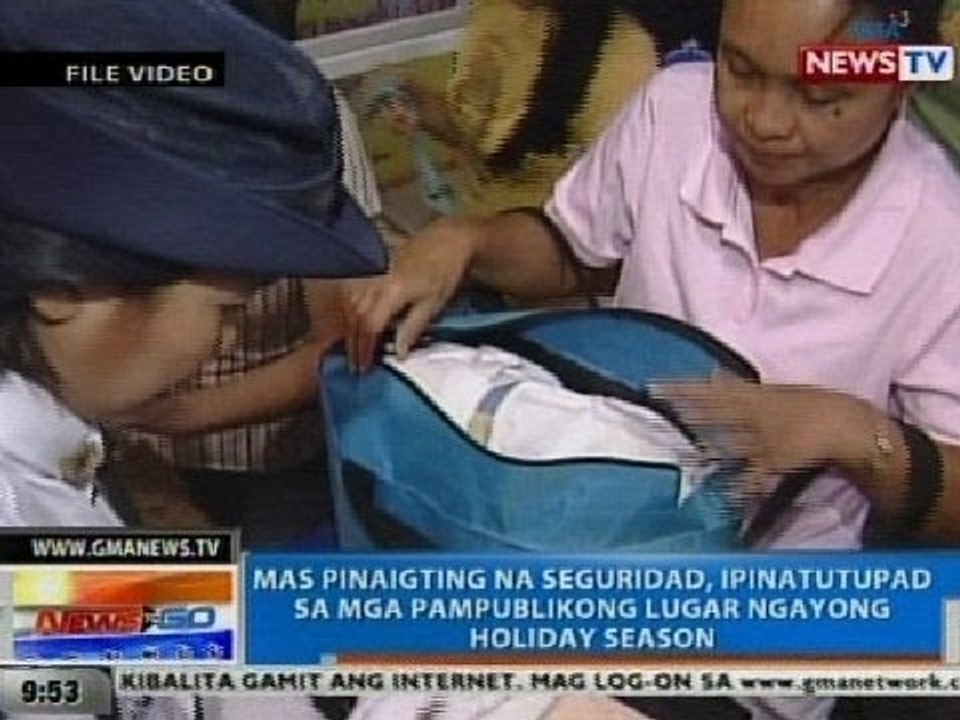 NTG: Mas pinaigting na seguridad, ipinatutupad sa mga pampublikong lugar ngayong holiday season