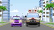 The White Ambulance & Rescue - Cars & Trucks Cartoons - Vehicle & Car Planet for children