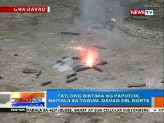 NTG: Tatlong biktima ng paputok, naitala sa Tagum, Davao del Norte