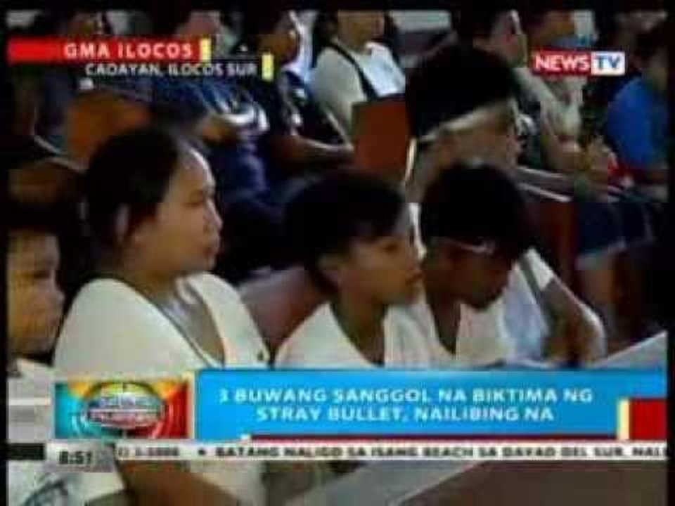 BP: 3 buwang sanggol na biktima ng stray bullet, nailibing na