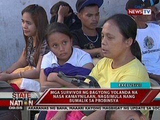 SONA: Yolanda survivors sa Metro Manila, nagsimula nang bumalik sa probinsya