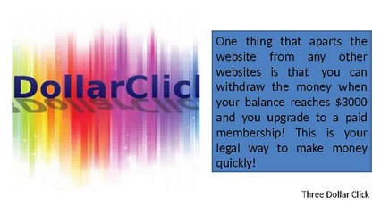 Three Dollar Click - Online Jobs without Investment