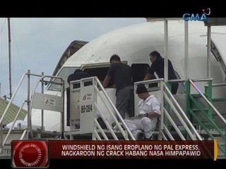 Windshield ng isang eroplano ng PAL Express, nagkaroon ng crack habang nasa himpapawid