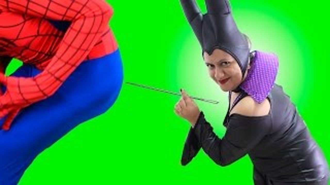 Evil Maleficent Needle PRANK with Spiderman Superheroes in Real Life Spiderman Hurt