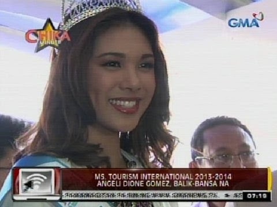 24Oras: Ms. Tourism International 2013-2014 Angeli Dione Gomez, balik-bansa na