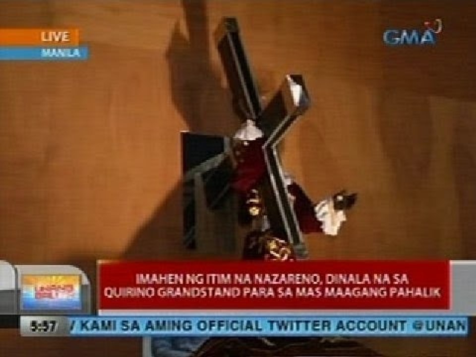 UB: Imahen ng Itim na Nazareno, dinala na sa Quirino Grandstand para sa mas maagang pahalik