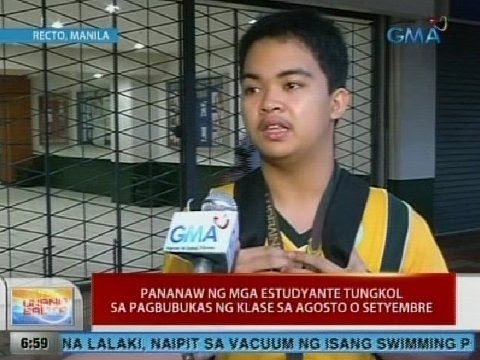 UB: Pananaw ng mga estudyante tungkol sa pagbubukas ng klase sa Agosto o Setyembre
