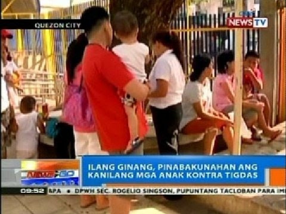 NTG: Ilang ginang, pinabakunahan ang kanilang mga anak kontra tigdas