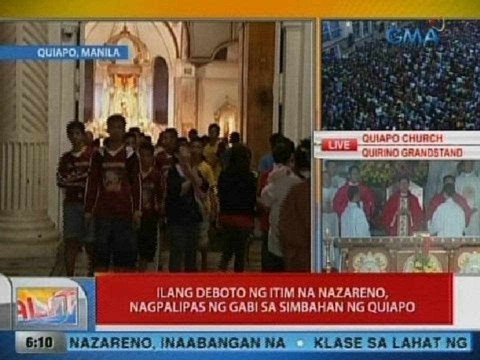 UB: Ilang deboto ng itim na Nazareno, nagpalipas ng gabi sa simbahan ng Quiapo