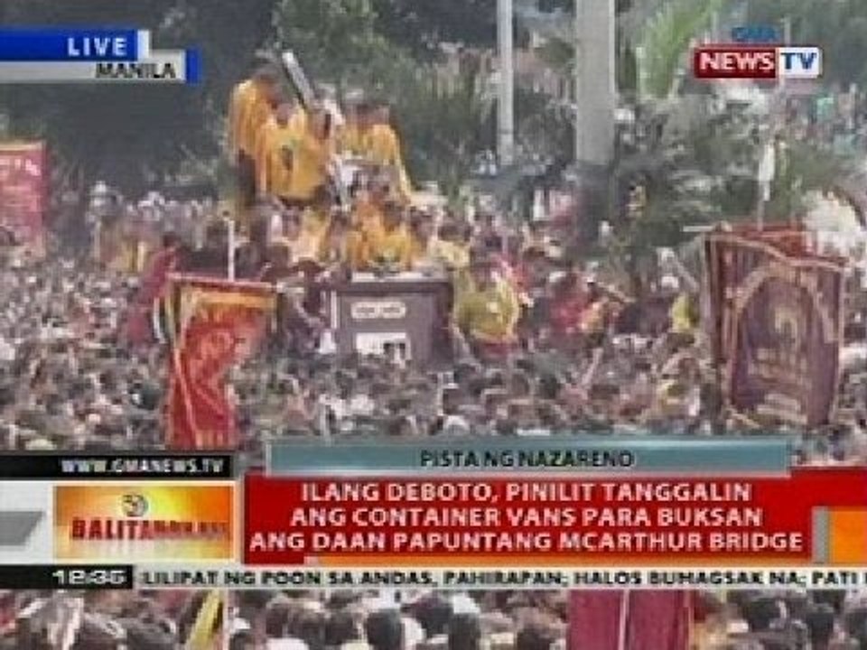 BT: Andas ng Itim na Nazareno, malapit na sa Jones Bridge
