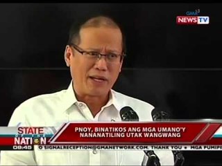 SONA: PNoy, binatikos ang mga umano'y nananatiling utak wangwang