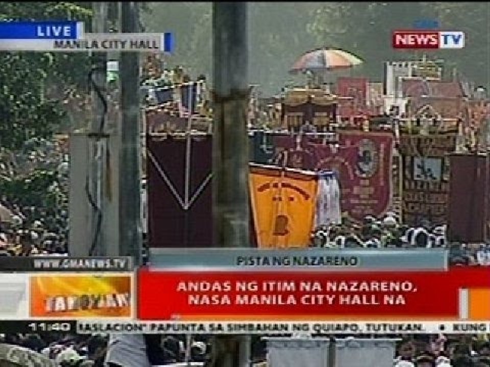 BT: Andas ng Itim na Nazareno, nasa Manila City hall na