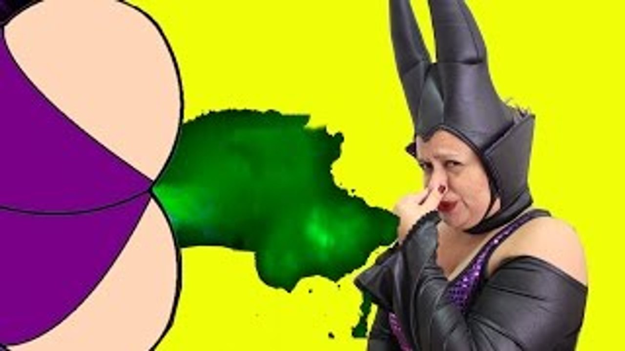 Joker FART PRANK ON FACE! w/ Spiderman Maleficent Frozen Elsa! Superhero Fun