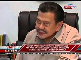 SONA: Erap, ipinagtanggol ang anak na si Sen. Jinggoy Estrada