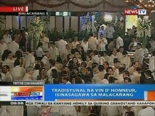 NTG: Tradisyunal na vin d' honneur, isinasagawa sa Malacañang