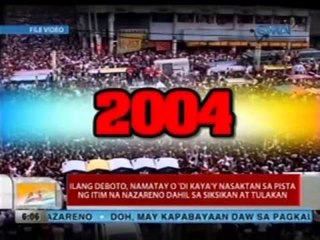 Ilang deboto, namatay o 'di kaya'y nasaktan sa mga pagdiriwang ng pista ng Itim na Nazareno