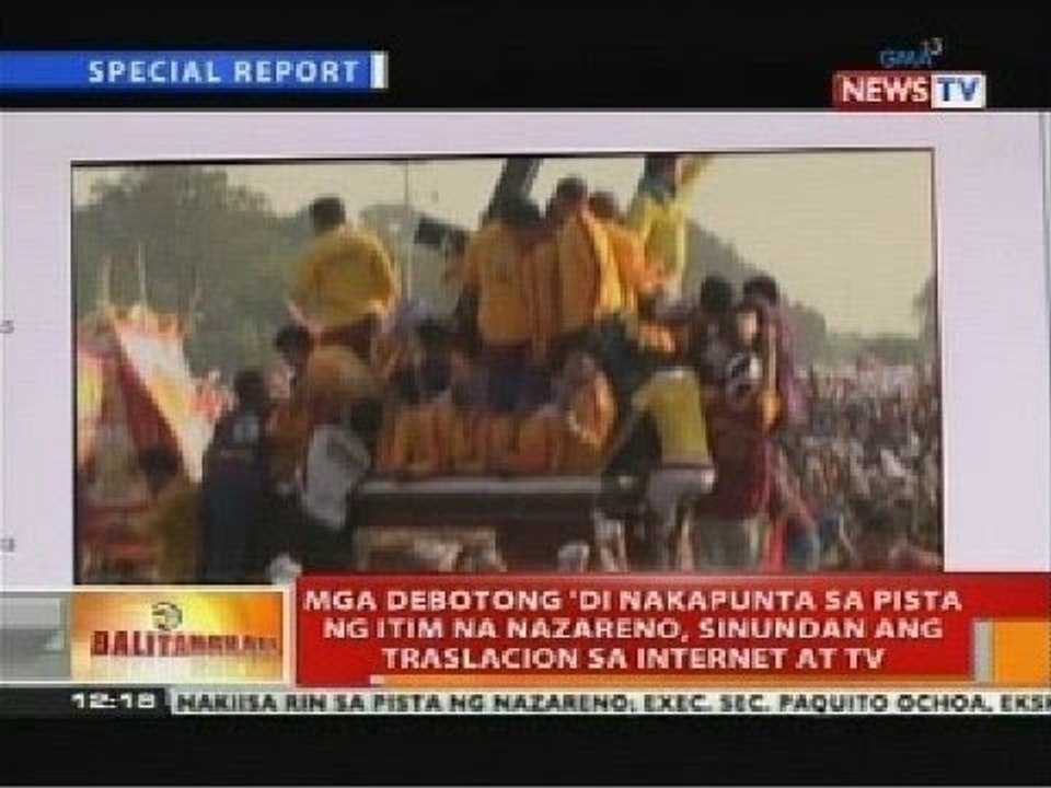 Mga debotong 'di nakapunta sa pista ng Itim na Nazareno, sinundan ang traslacion sa internet at TV