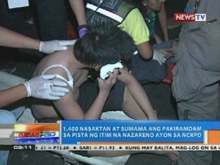 1,400 nasaktan at sumama ang pakiramdam sa pista ng Itim na Nazareno ayon sa NCRPO