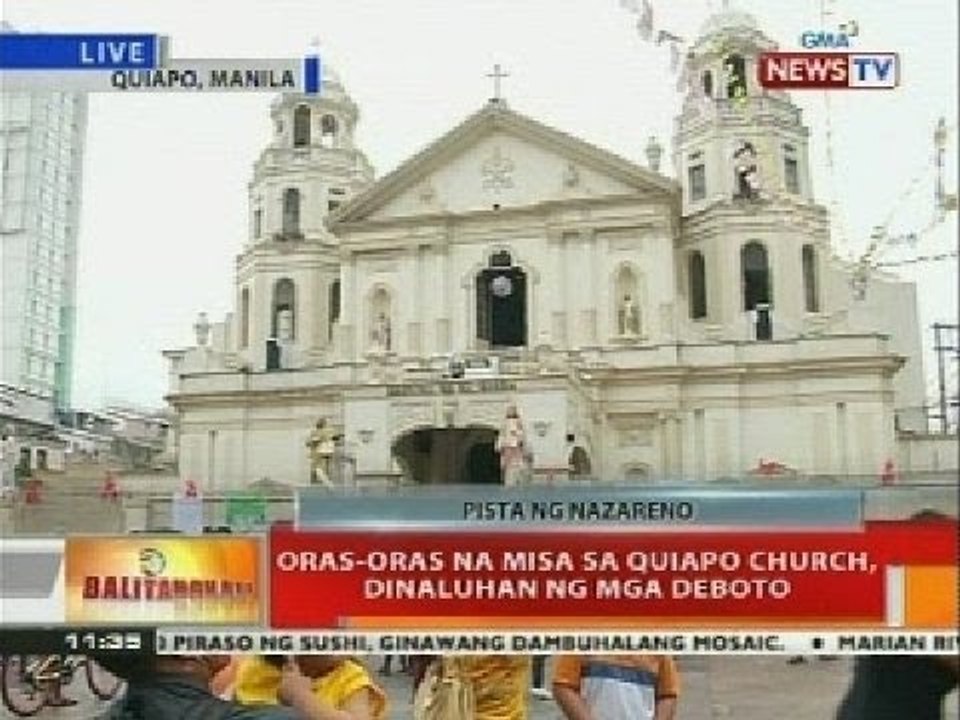 BT: Oras-oras na misa sa Quiapo Church, dinaluhan ng mga deboto