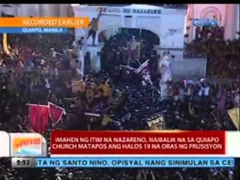 UB: Imahen ng Itim na Nazareno, naibalik na sa Quiapo church