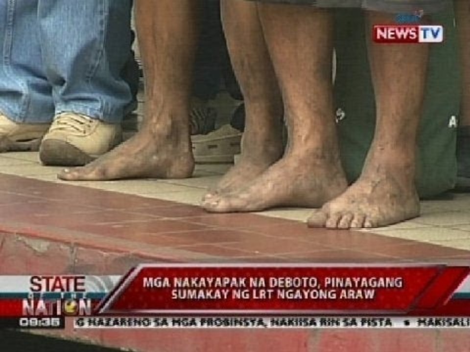 SONA: Mga nakayapak na deboto, pinayagang sumakay ng LRT ngayong araw