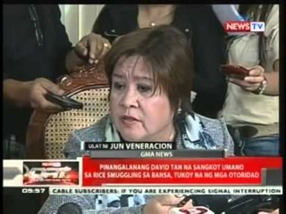 QRT: Pinangalanang David Tan na sangkot umano sa rice smuggling, tukoy na ng mga otoridad