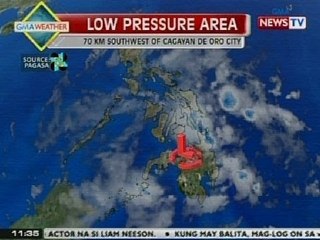 BT: LPA na binabantayan ng PAGASA, huling namataan sa bahagi ng Cagayan De Oro City
