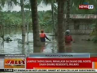 BT: Lampas taong baha, nanalasa sa Davao del Norte