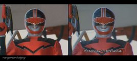 Power Rangers Time Force Quantum Ranger First Appearance Split Screen (PR and Sentai version)