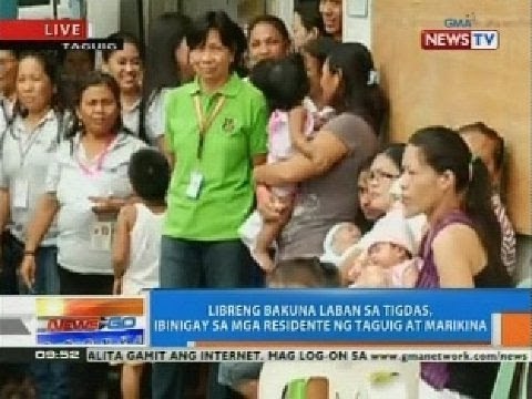 NTG: Libreng bakuna laban sa tigdas, ibinigay sa mga residente ng Taguig at Marikina