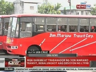 QRT: Prangkisa ng Don Mariano Transit, tuluyan nang kinansela ng LTFRB