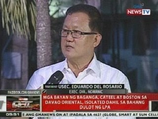 QRT: Mga bayan ng Baganga, Cateel at Boston sa Davao Oriental, isolated dahil sa baha
