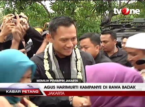 Agus Harimurti Berkampanye di Rawa Badak