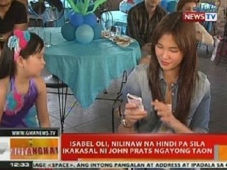 BT: Isabel Oli, nilinaw na hindi pa sila ikakasal ni John Prats ngayong taon