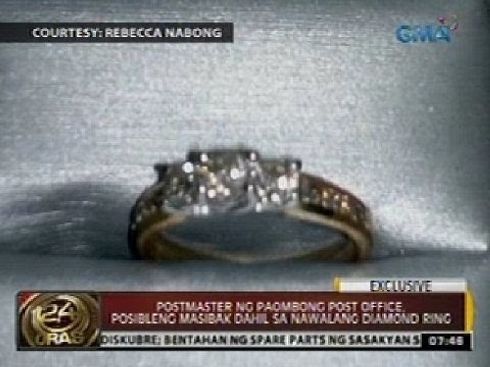 Postmaster ng Paombong Post Office, posibleng masibak dahil sa nawalang diamond ring