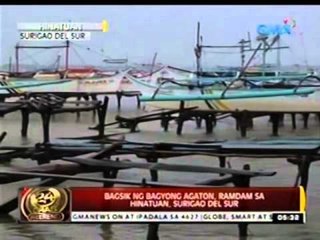 24 Oras: Bagsik ng Bagyong Agaton, ramdam sa Hinatuan, Surigao del sur