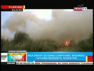 BP: Mga bahay sa isang compound sa Plaridel, Bulacan, nasunog