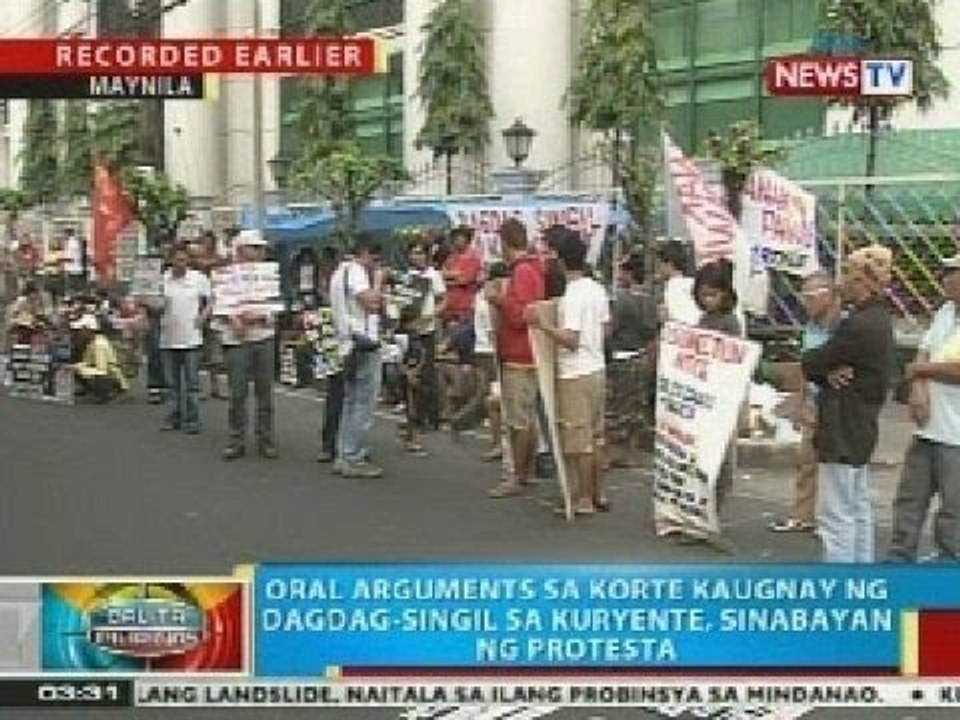 BP: Oral arguments sa SC kaugnay ng dagdag-singil sa kuryente, sinabayan ng protesta