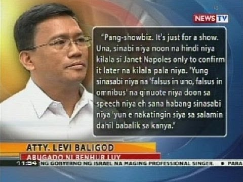 BT: Privilege speech ni Sen. Revilla, palabas lamang ayon sa abugado ni Benhur Luy