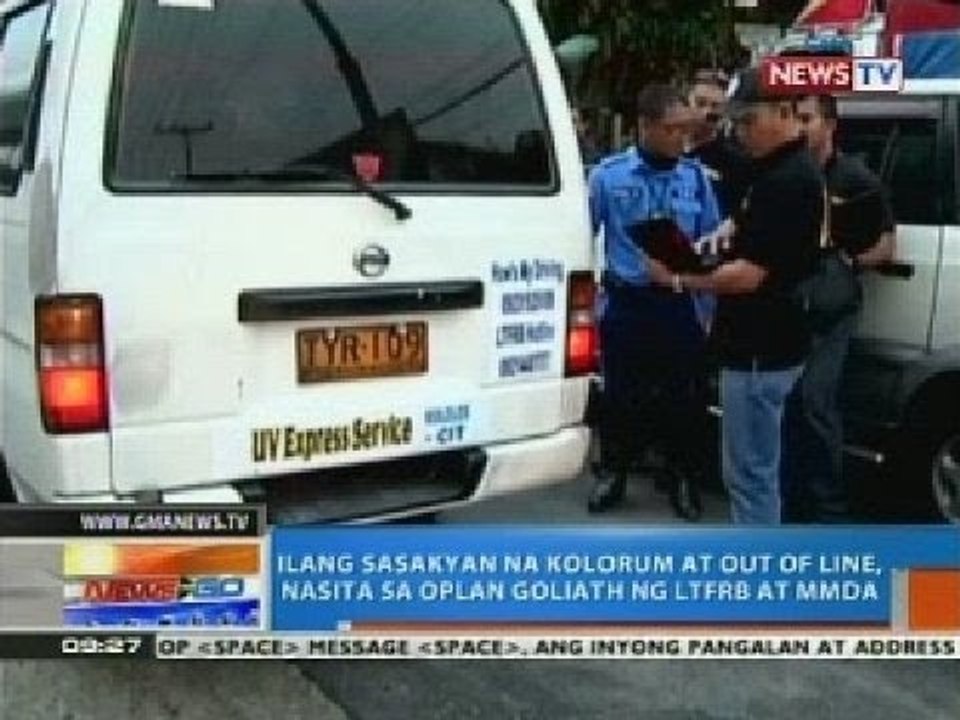 NTG: Ilang sasakyan na kolorum at out of line, nasita sa Oplan Goliath ng LTFRB at MMDA