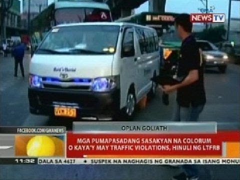 Mga pumapasadang sasakyan na colorum o kaya'y may traffic violations, hinuli ng LTFRB
