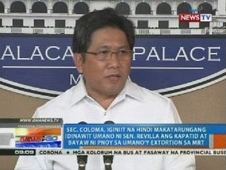Coloma: Totoong nakipagpulong si PNoy kay Revilla pero hindi para kumbinsihing i-convict si Corona