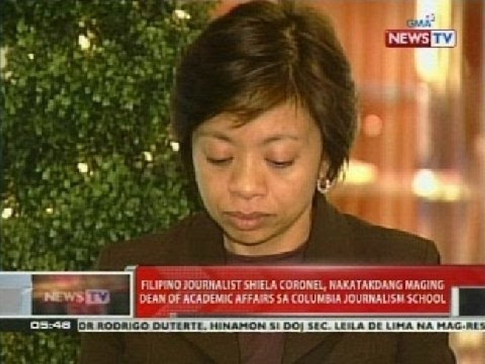 Shiela Coronel, nakatakdang maging Dean of Academic Affairs sa Columbia Journalism School
